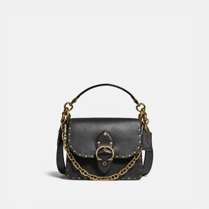 Coach Beat Shoulder Bag 18 With Rivets in Black